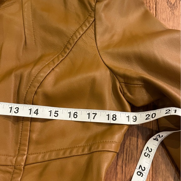 Vintage Excelled Collection Cognac 100% Leather Coat size XS - Picture 4 of 10